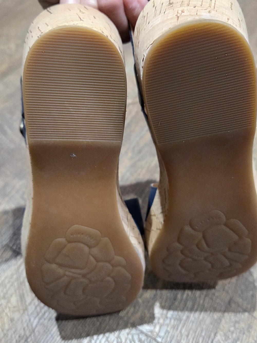 Kork-Ease Womens Blue Cork Wedge Sandals Size 8M - Picture 7 of 10